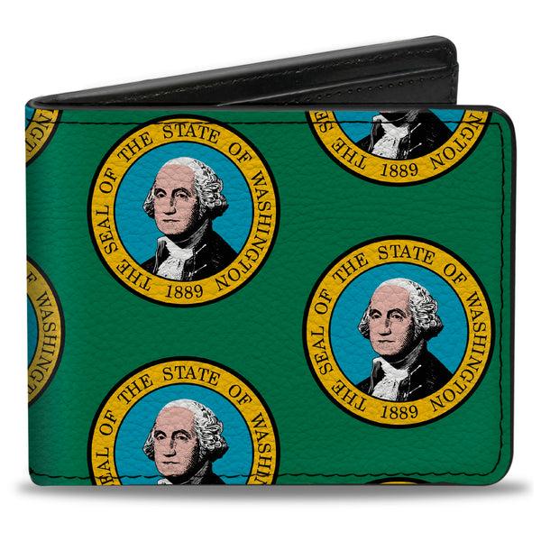 Buckle-Down Bi-Fold Wallet - Washington Flag
