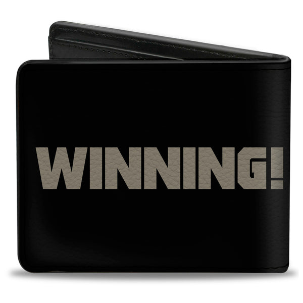 Buckle-Down Bi-Fold Wallet - WINNING Black Gray
