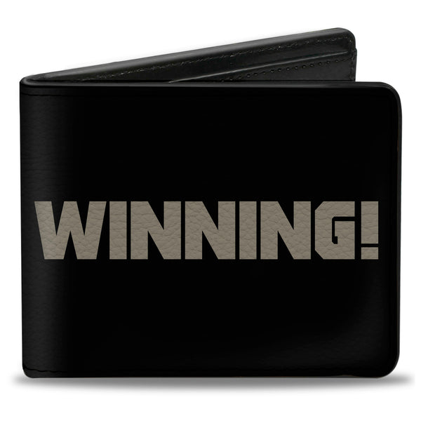 Buckle-Down Bi-Fold Wallet - WINNING Black Gray