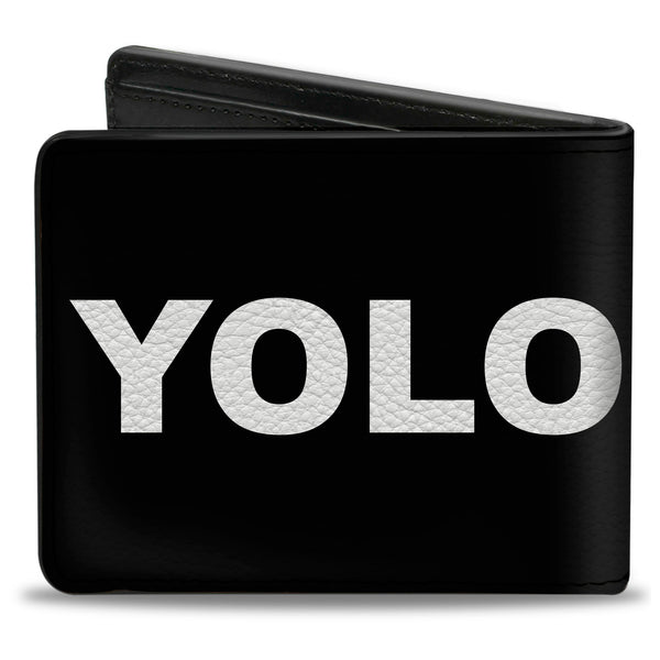 Buckle-Down Bi-Fold Wallet - YOLO Black White