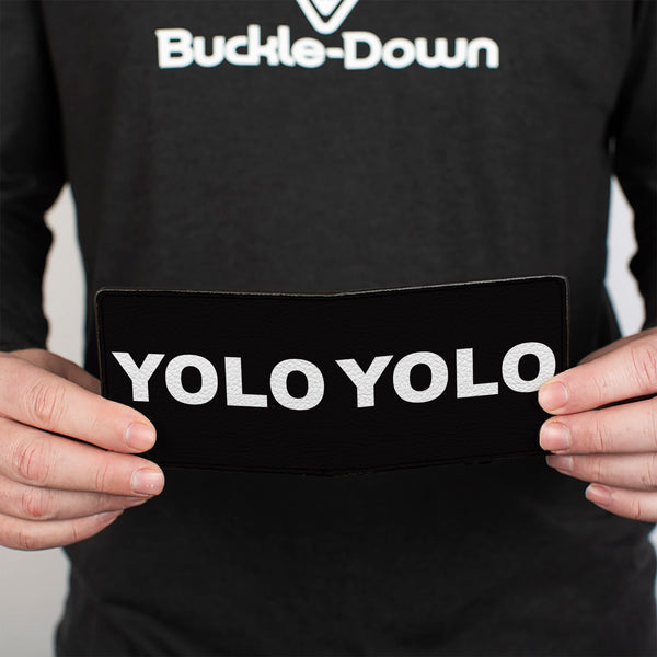 Buckle-Down Bi-Fold Wallet - YOLO Black White