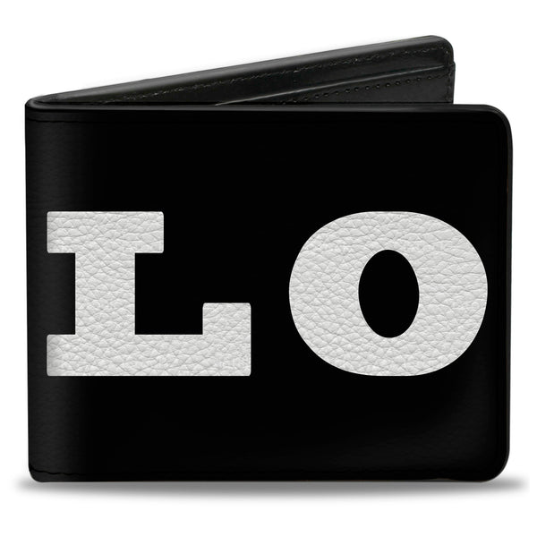 Buckle-Down Bi-Fold Wallet - YOLO Bold Black White