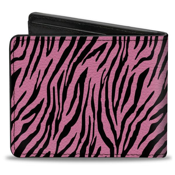 Buckle-Down Bi-Fold Wallet - Zebra 2 Baby Pink