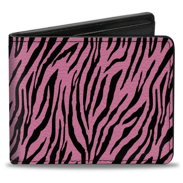 Buckle-Down Bi-Fold Wallet - Zebra 2 Baby Pink
