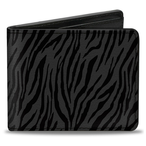 Buckle-Down Bi-Fold Wallet - Zebra 2 Black Gray
