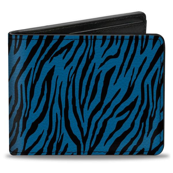 Buckle-Down Bi-Fold Wallet - Zebra 2 Turquoise