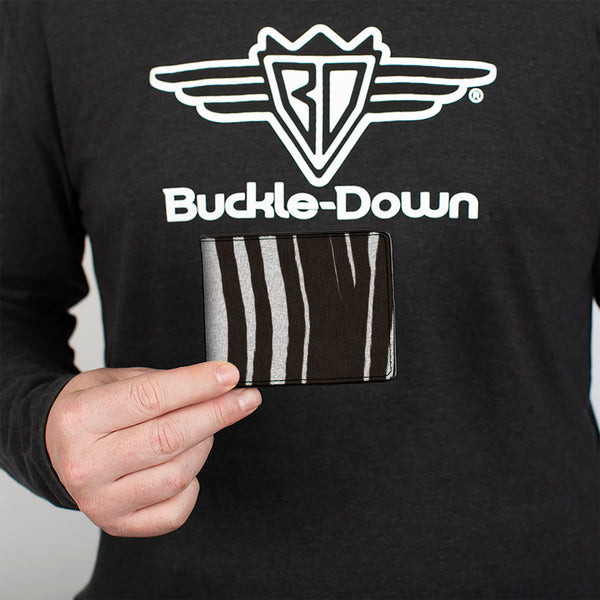 Buckle-Down Bi-Fold Wallet - Zebra