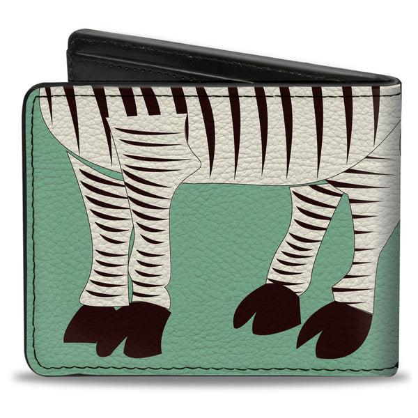Buckle-Down Bi-Fold Wallet - Zebra Poops Color