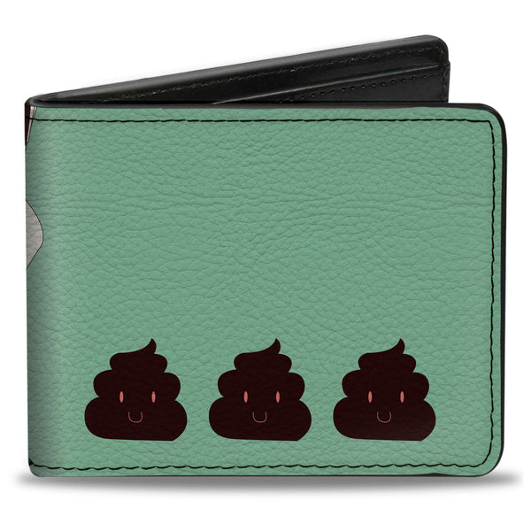 Buckle-Down Bi-Fold Wallet - Zebra Poops Color