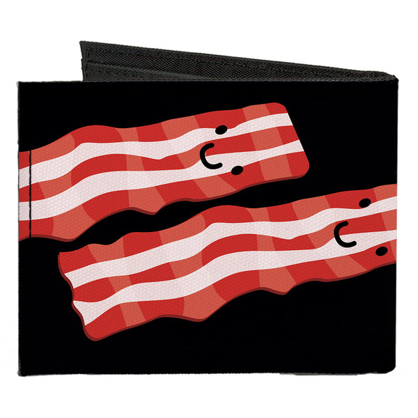 Buckle-Down Canvas Bi-Fold Wallet - Bacon & Eggs Black