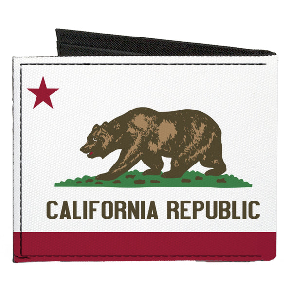 Buckle-Down Canvas Bi-Fold Wallet - California Flag