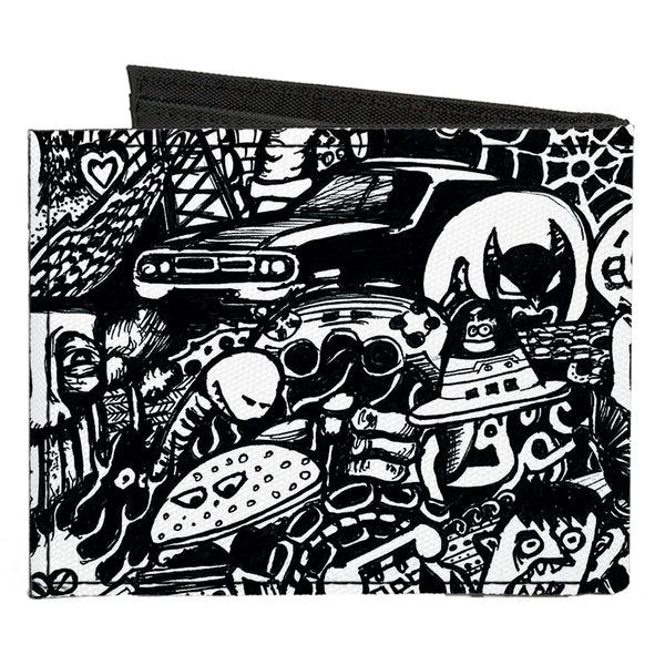Buckle-Down Canvas Bi-Fold Wallet - Comic Nightmare