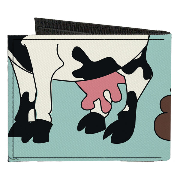 Buckle-Down Canvas Bi-Fold Wallet - Cow Poops Color