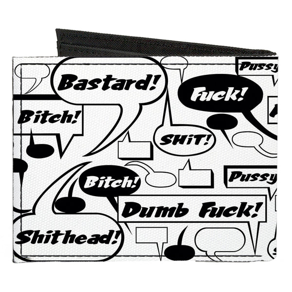 Buckle-Down Canvas Bi-Fold Wallet - Curse Bubbles