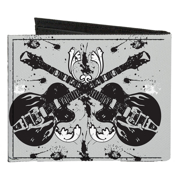 Buckle-Down Canvas Bi-Fold Wallet - Electric Guitars