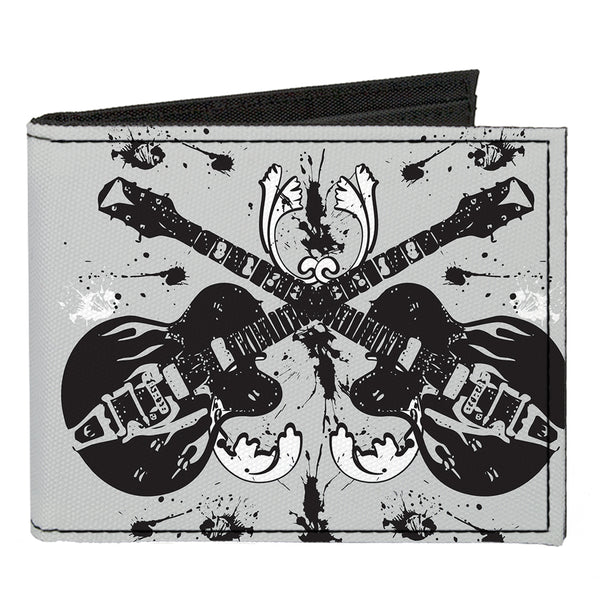 Buckle-Down Canvas Bi-Fold Wallet - Electric Guitars