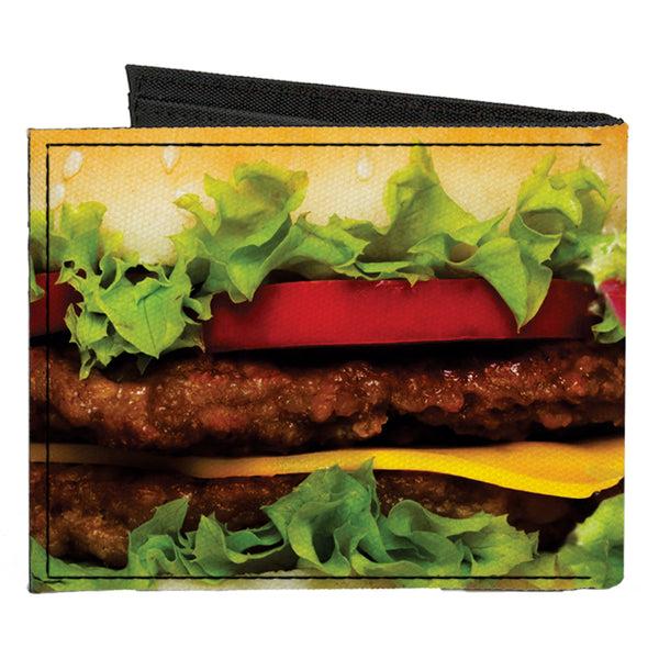 Buckle-Down Canvas Bi-Fold Wallet - Hamburger Vivid