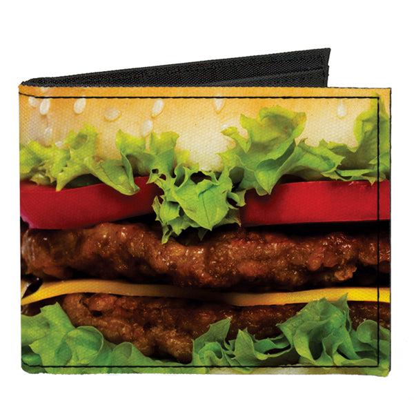 Buckle-Down Canvas Bi-Fold Wallet - Hamburger Vivid