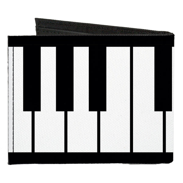 Buckle-Down Canvas Bi-Fold Wallet - Piano Keys