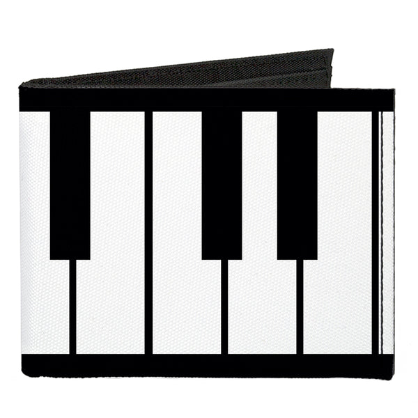 Buckle-Down Canvas Bi-Fold Wallet - Piano Keys