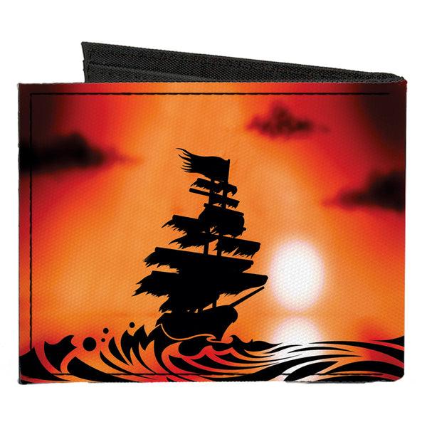 Buckle-Down Canvas Bi-Fold Wallet - Pirate Ship