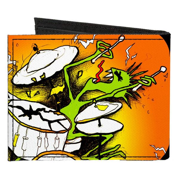 Buckle-Down Canvas Bi-Fold Wallet - Psycho Drummer