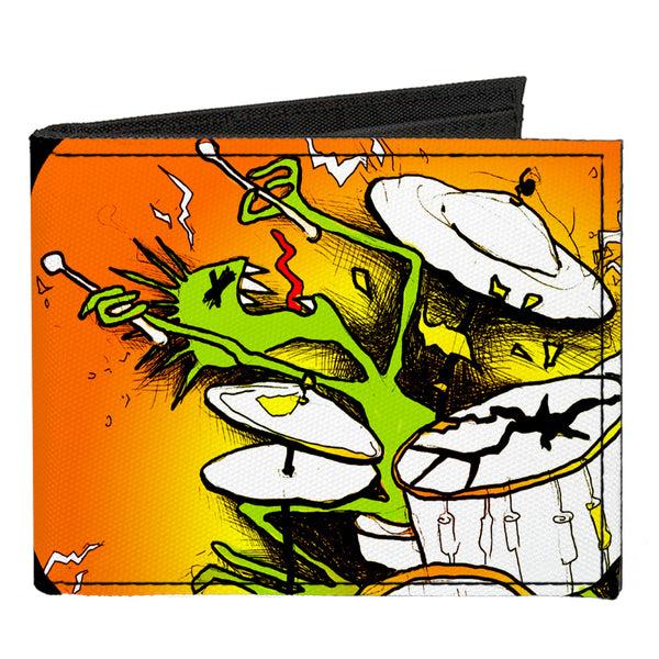 Buckle-Down Canvas Bi-Fold Wallet - Psycho Drummer