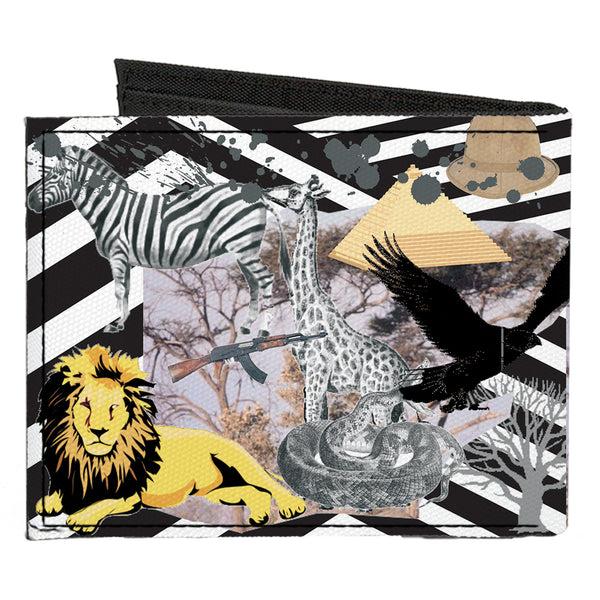 Buckle-Down Canvas Bi-Fold Wallet - Safari