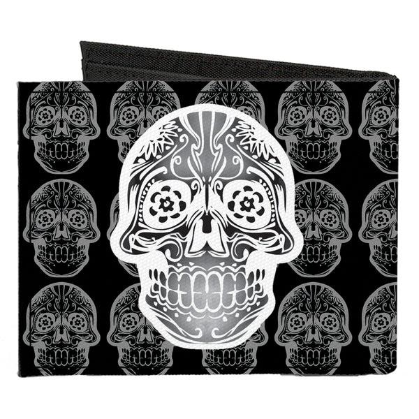 Buckle-Down Canvas Bi-Fold Wallet - Skull Candy