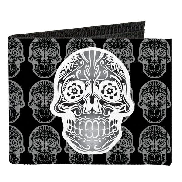 Buckle-Down Canvas Bi-Fold Wallet - Skull Candy