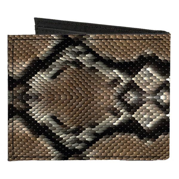 Buckle-Down Canvas Bi-Fold Wallet - Snake Skin 1