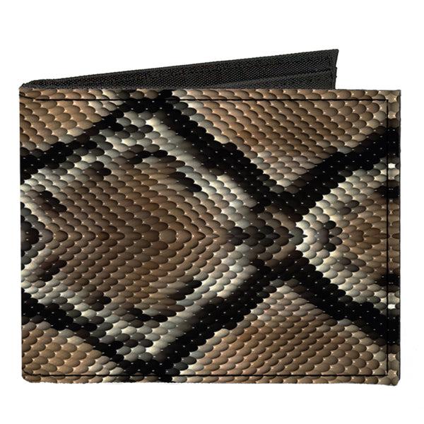Buckle-Down Canvas Bi-Fold Wallet - Snake Skin 1