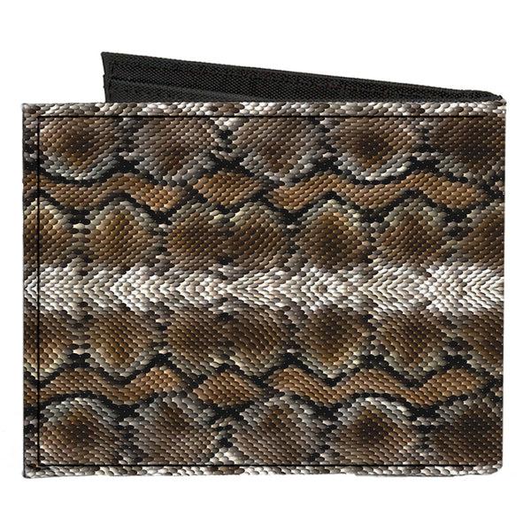 Buckle-Down Canvas Bi-Fold Wallet - Snake Skin 2