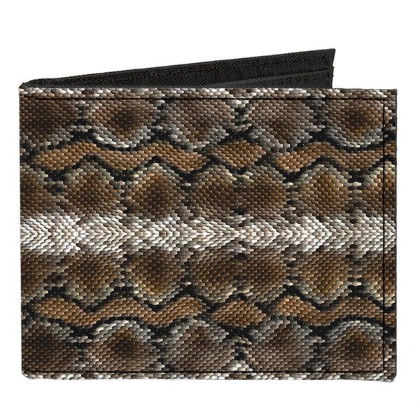 Buckle-Down Canvas Bi-Fold Wallet - Snake Skin 2