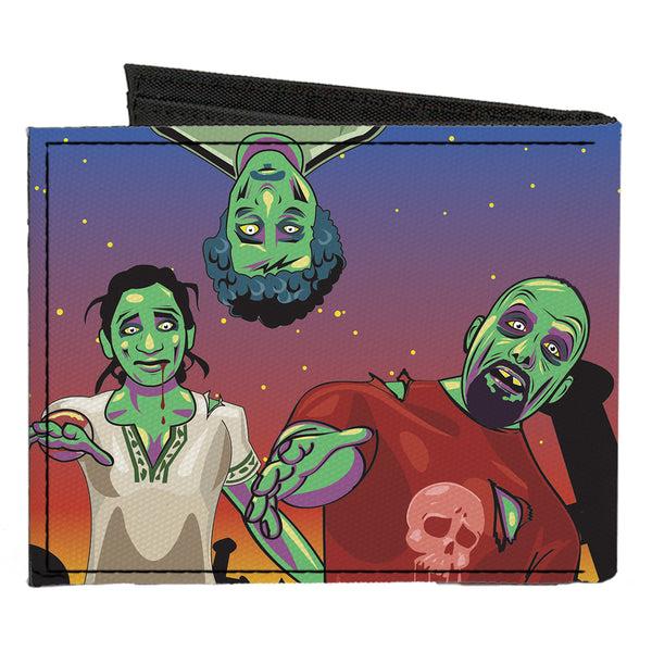 Buckle-Down Canvas Bi-Fold Wallet - Walking Zombies