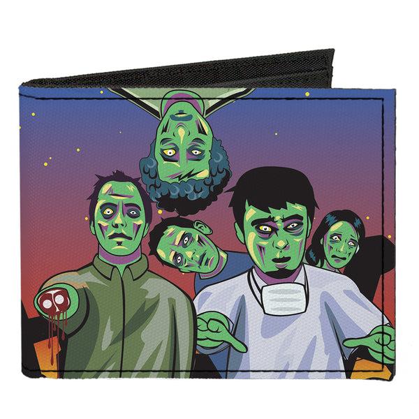 Buckle-Down Canvas Bi-Fold Wallet - Walking Zombies
