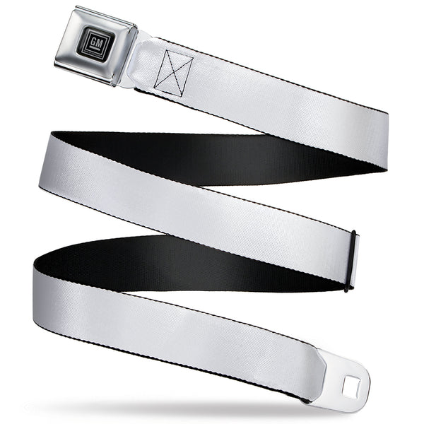 Buckle-Down GM Seatbelt Belt - White Webbing
