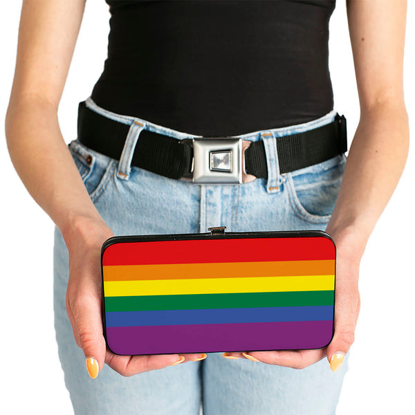 Buckle-Down Hinged Wallet - Flag Pride Rainbow