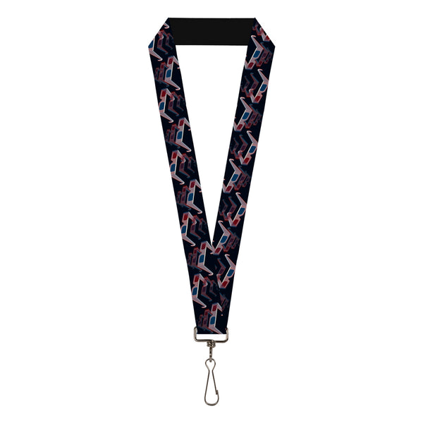 Buckle-Down Lanyard - 1.0" - 3-D Glasses Black