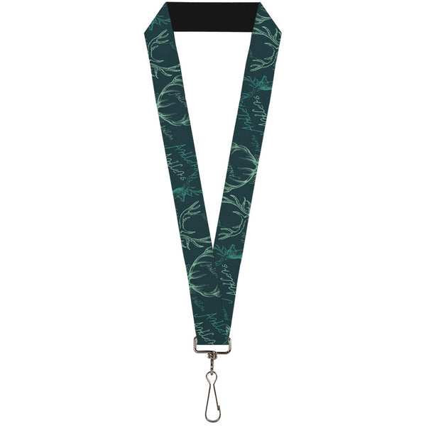 Buckle-Down Lanyard - 1.0" - Antlers Turquoise