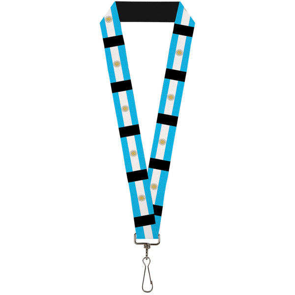 Buckle-Down Lanyard - 1.0" - Argentina Flags