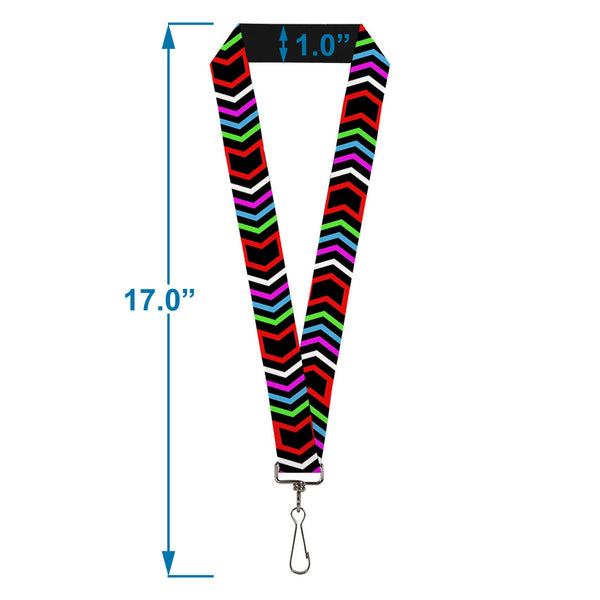 Buckle-Down Lanyard - 1.0" - Arrows Black Multi Color