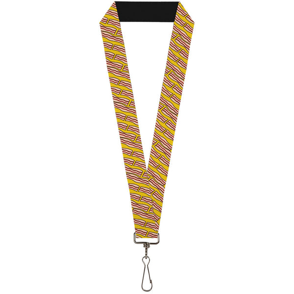 Buckle-Down Lanyard - 1.0" - Bacon Cartoon Yellow