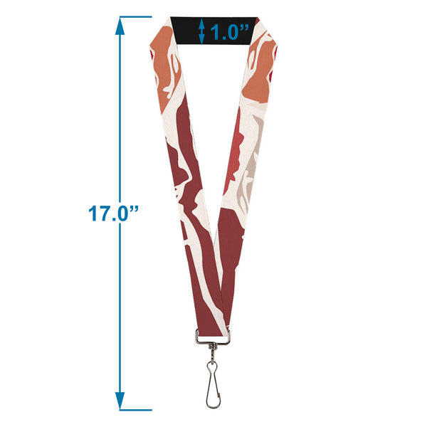 Buckle-Down Lanyard - 1.0" - Bacon CLOSE-UP