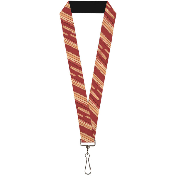Buckle-Down Lanyard - 1.0" - Bacon Slices Red