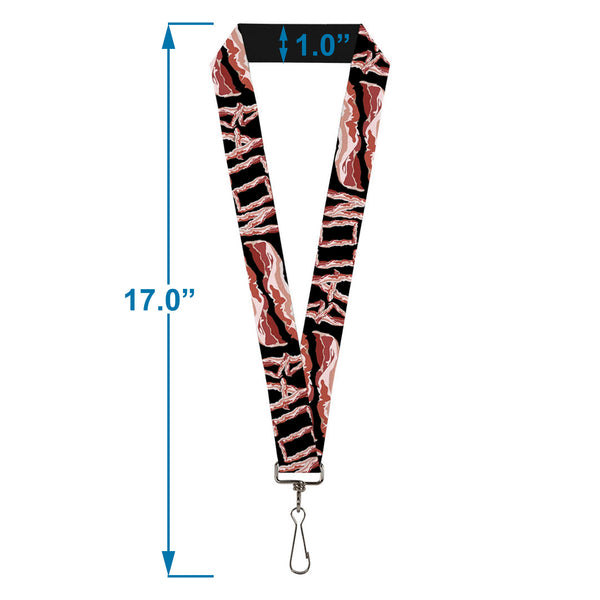 Buckle-Down Lanyard - 1.0" - Bacon W Text2