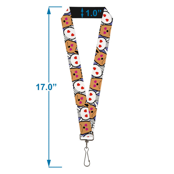 Buckle-Down Lanyard - 1.0" - BD Cartoon CLOSE-UP