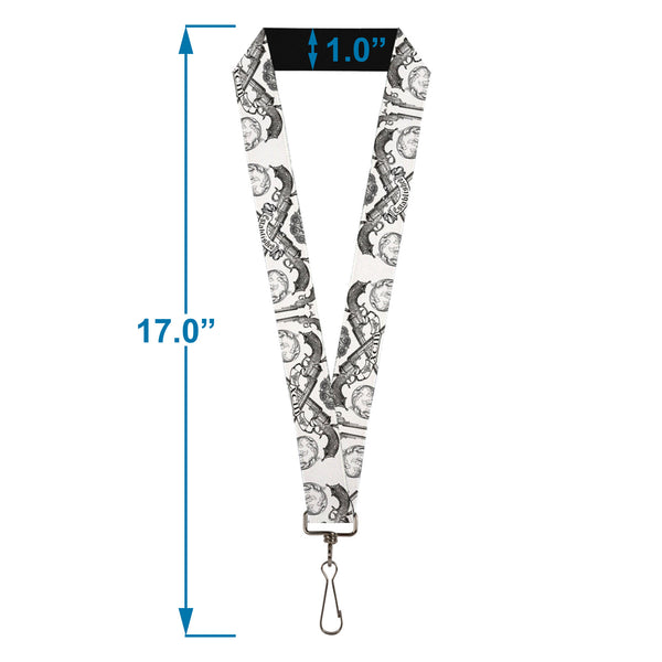 Buckle-Down Lanyard - 1.0" - BD Est 93 White