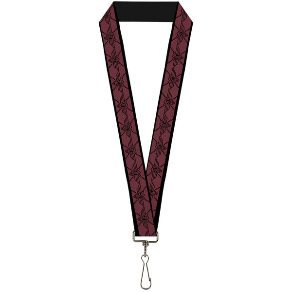 Buckle-Down Lanyard - 1.0" - BD Monogram2 Red Black