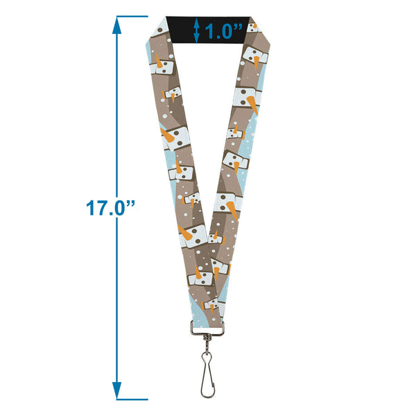 Buckle-Down Lanyard - 1.0" - Block Penguins Tan